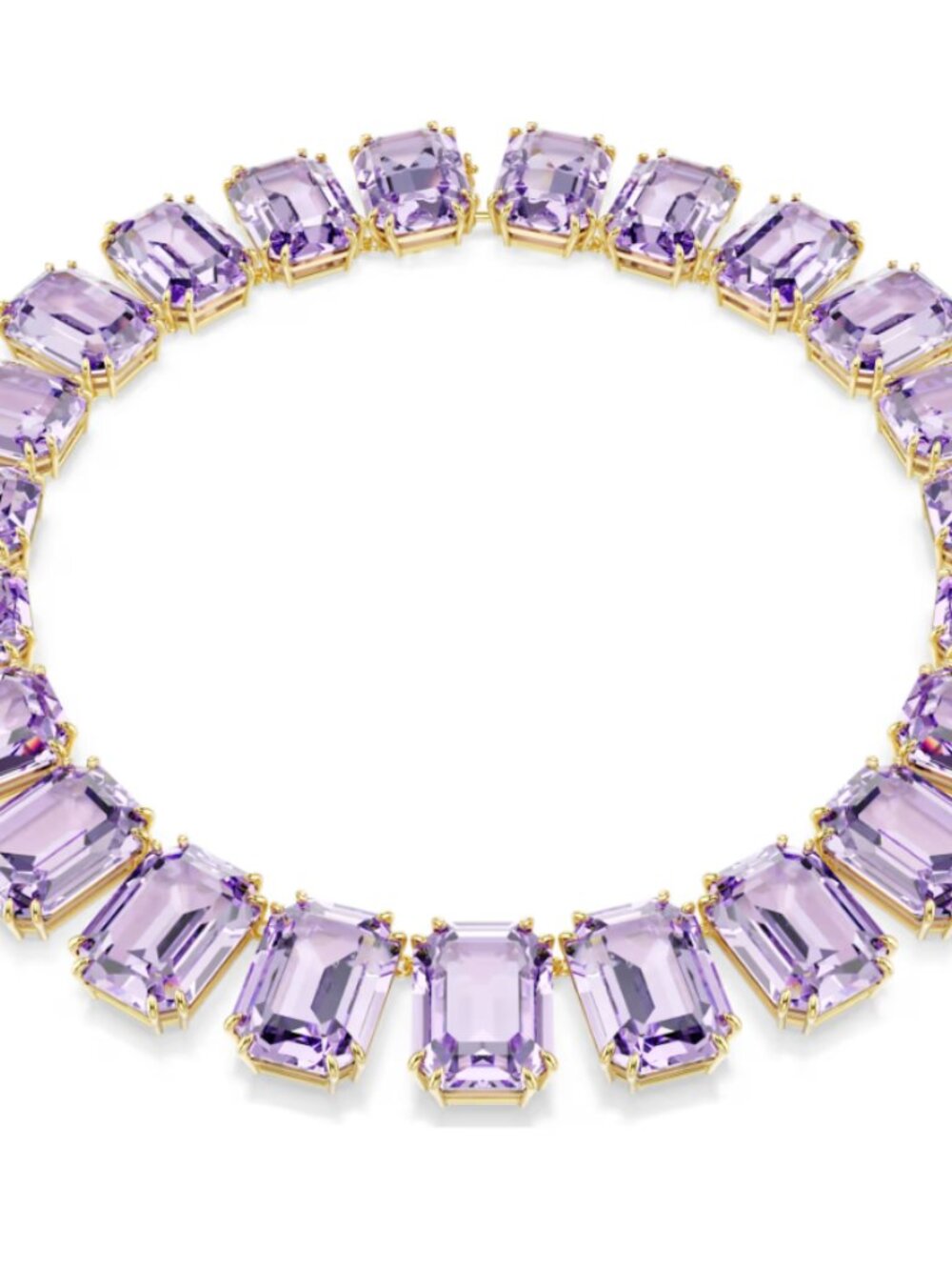 Swarovski Millenia Light Purple Emerald-Cut Crystal Necklace